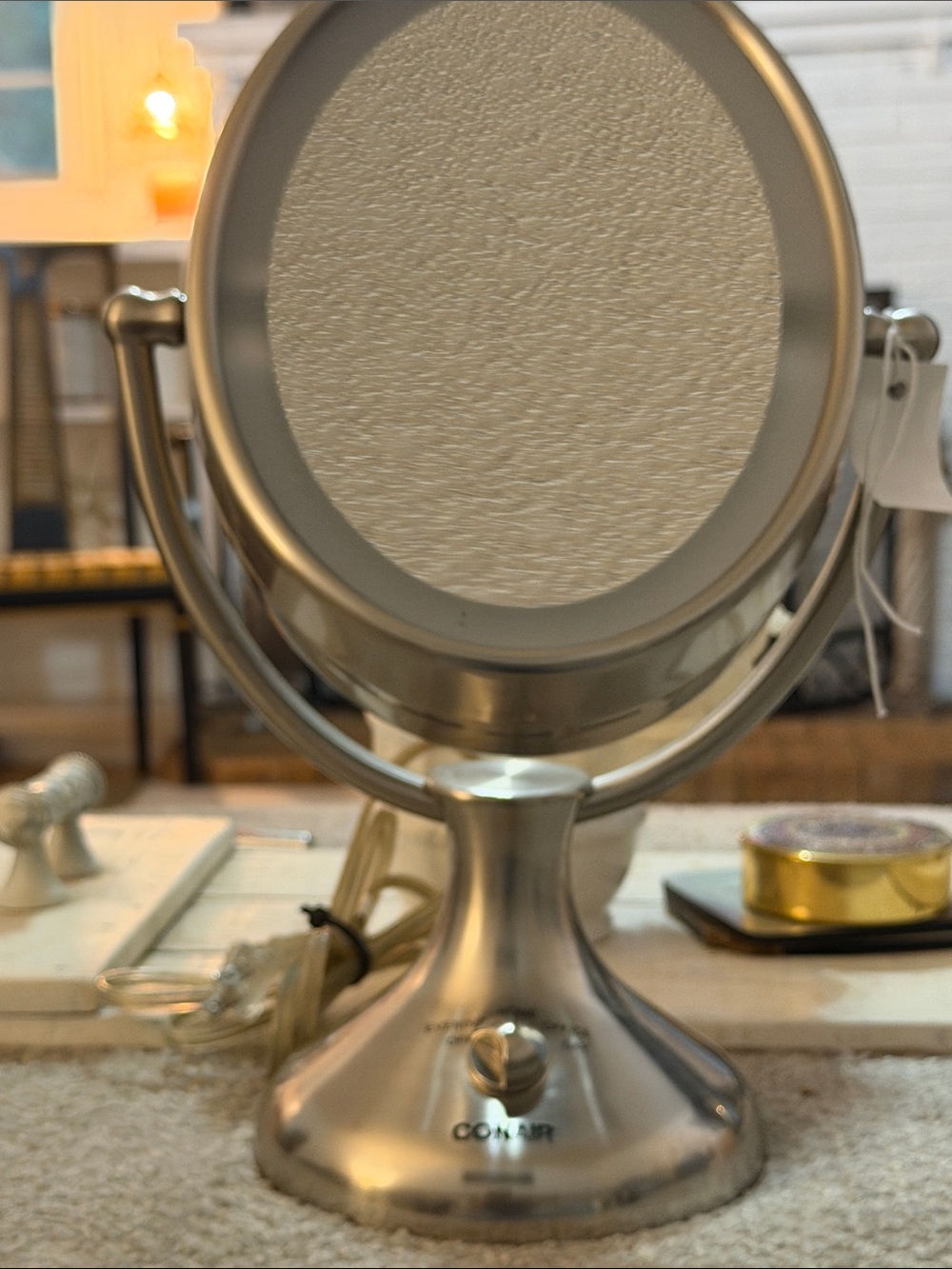 Conair Silver Lighted Makeup Mirror